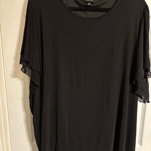 Torrid Black Flutter Sleeve Top